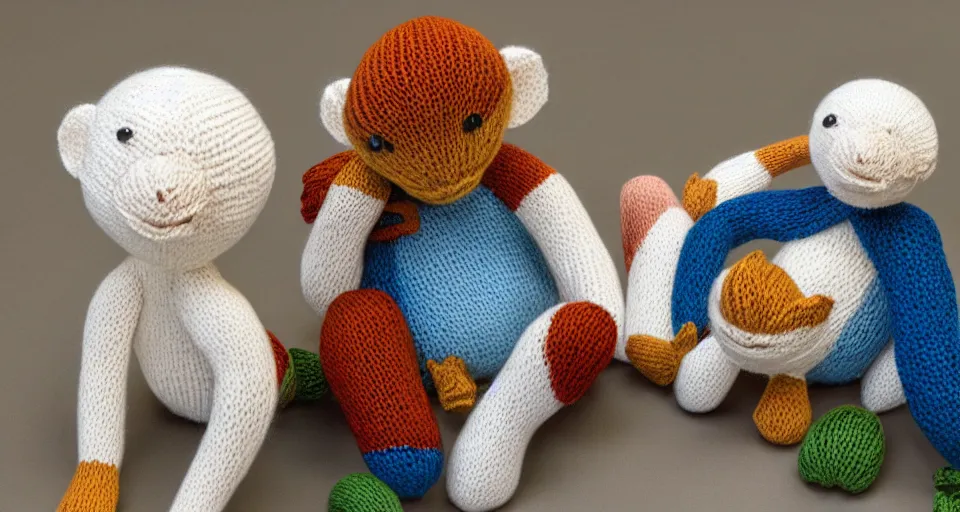 Image similar to knit monkey, mari - liis lille