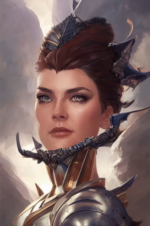 Image similar to amazon valkyrie athena, d & d, fantasy, portrait, highly detailed, headshot, digital painting, trending on artstation, concept art, sharp focus, illustration, art by artgerm and greg rutkowski and magali villeneuve