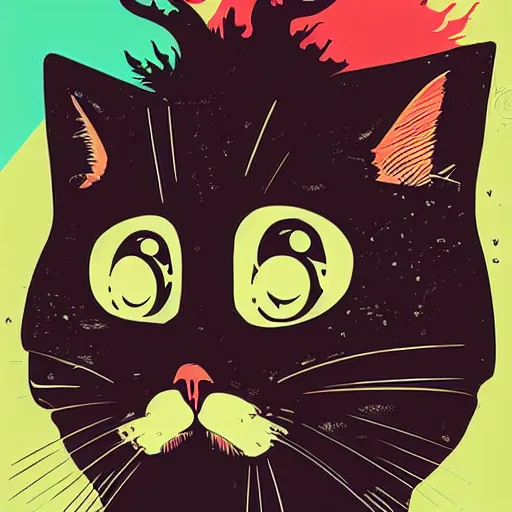 Image similar to delirium anime cat face portrait by petros afshar, tom whalen, laurie greasley, by greg rutkowski