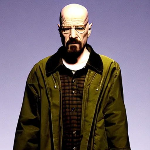 Prompt: walter white as a character from the matrix, award winning shot