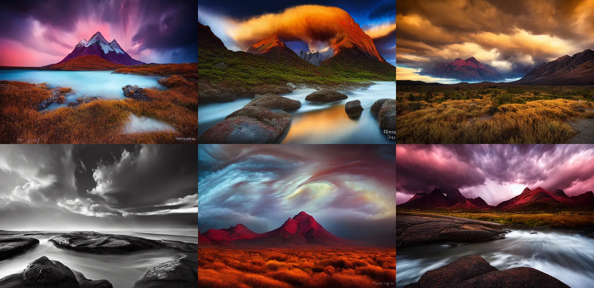 Prompt: a dramatic landscape photo by ryan dyar