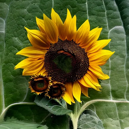 Prompt: sunflower with teeth