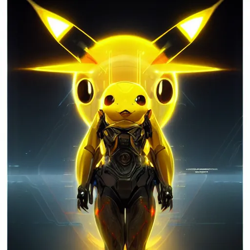 Premium Photo  Cyborg pikachu future pokemon