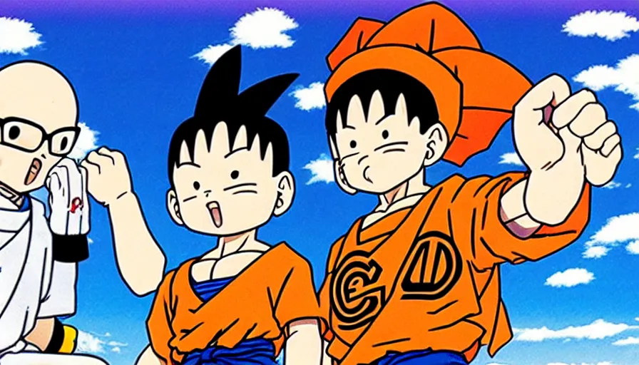 Image similar to the two complementary forces that make up all aspects and phenomena of life, by Akira Toriyama