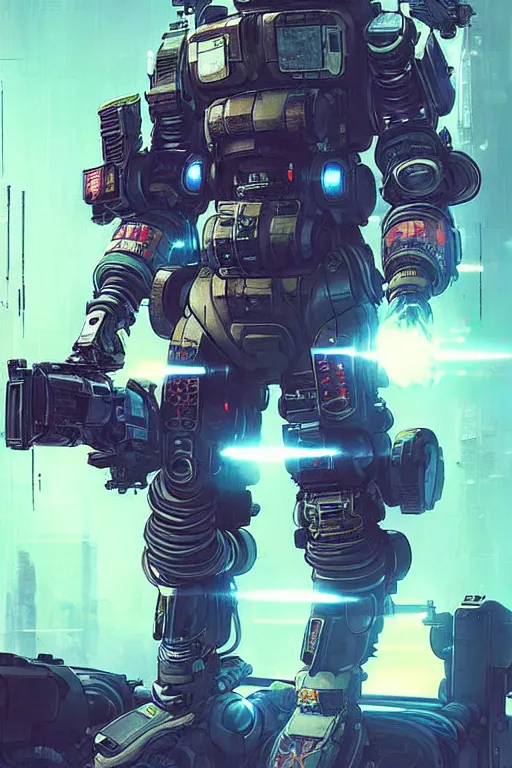 Prompt: pilot from titanfall 2, cyberpunk futuristic neon. decorated with traditional japanese ornaments by ismail inceoglu dragan bibin hans thoma greg rutkowski alexandros pyromallis nekro rene maritte illustrated, perfect face, fine details, realistic shaded, fine - face, pretty face