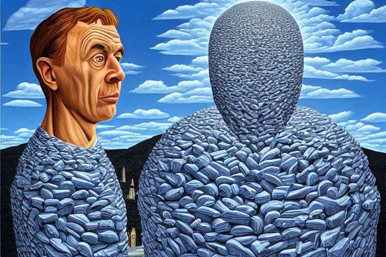 Image similar to Being John Malcovich is inside the head of John Malcovich, by Rob Gonsalves