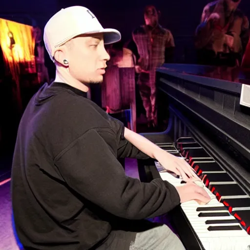 Image similar to eminem play the piano