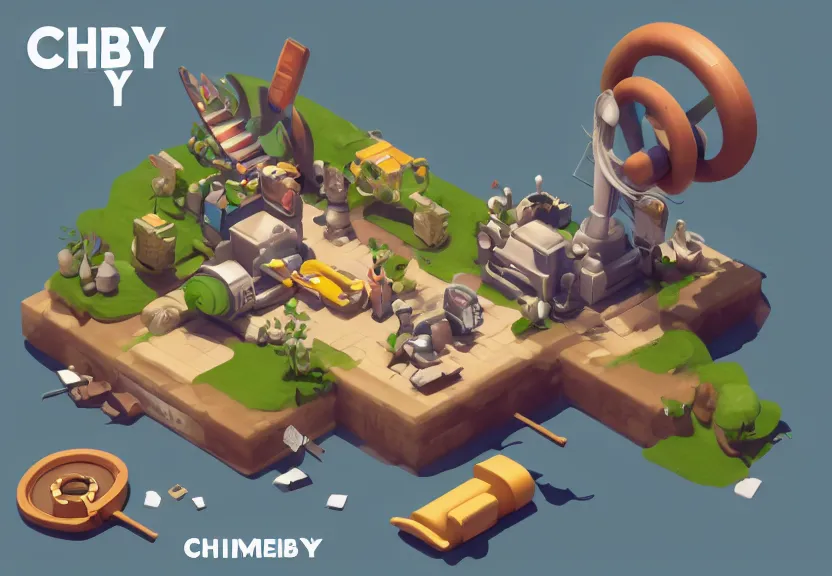 Image similar to isometric chubby cute cannon, clean, cartoon, octane render, unreal engine, artstation