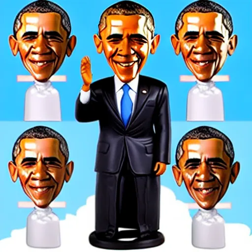 Image similar to barack obama plastic figurine bobblehead toy