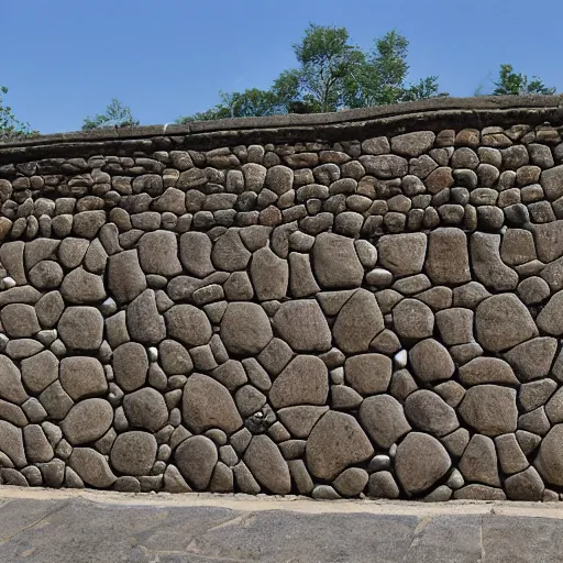 Image similar to the stone walls are inlaid with numerous ear sculptures