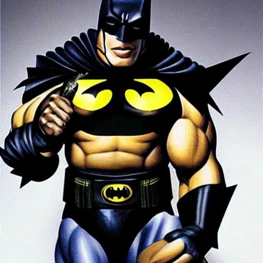 Prompt: arnold schwarzenegger as batman