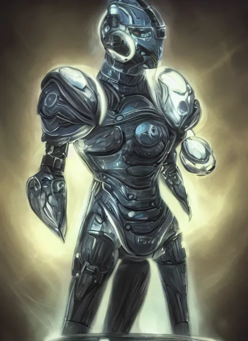 Prompt: of a hyper _ realistic _ proportional _ stylization _ portrait _ of _ a _ techpunkk _ war _ cleric _ in _ a _ futuristic _ pearl _ armor _ full _ of _ astral _ runes _ the _ backgro.