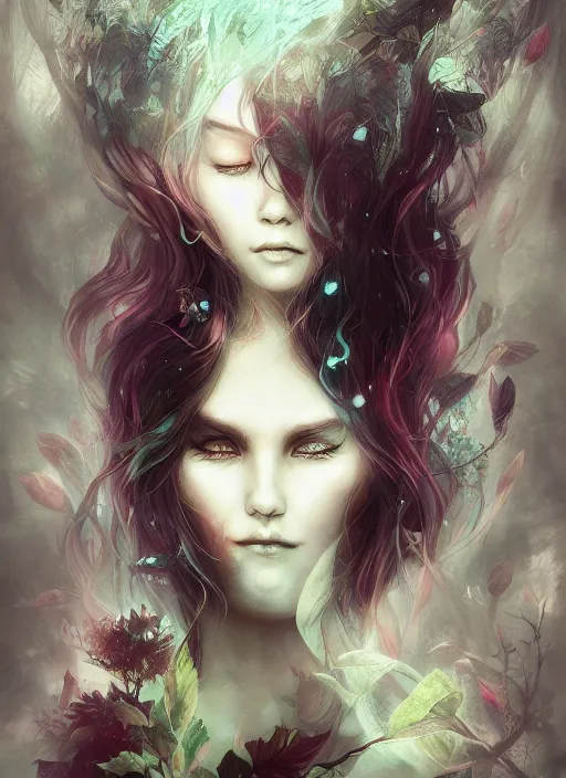 Image similar to ghost of the forest by Anna Dittmann, digital art, horror, trending on artstation, anime arts, featured on Pixiv, HD, 8K, highly detailed, good lighting, beautiful, epic, masterpiece