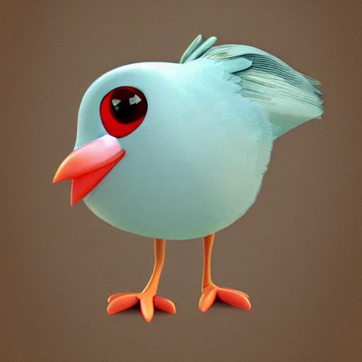 Image similar to bird by pixar style, cute, illustration, 3 d digital art, concept artwork, most winning awards