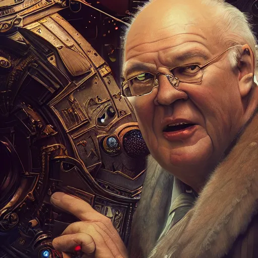 Prompt: sir patrick moore being godlike, hyper detailed, dramatic lighting, cgsociety, realistic, hyper detailed, insane details, intricate, dramatic lighting, hypermaximalist, golden ratio, rule of thirds, octane render, weta digital, micro details, ultra wide angle, artstation trending, 8 k,