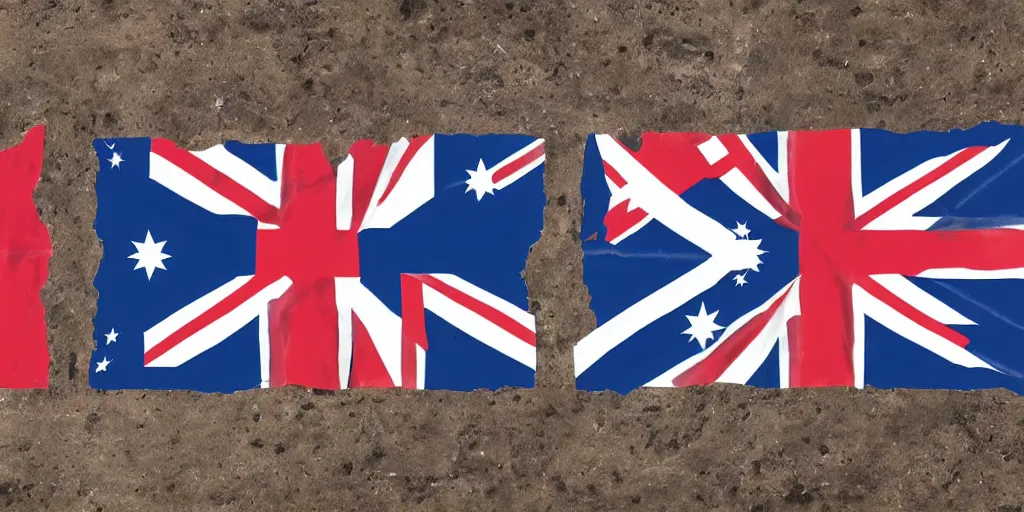Prompt: concept for an updated australian flag, southern cross, flag, stars