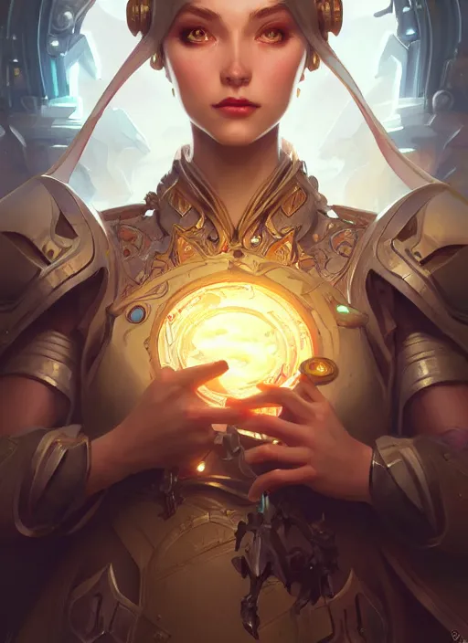 Image similar to beautiful gynoid, d & d, fantasy, intricate, elegant, highly detailed, digital painting, artstation, concept art, matte, sharp focus, illustration, hearthstone, art by artgerm and greg rutkowski and alphonse mucha