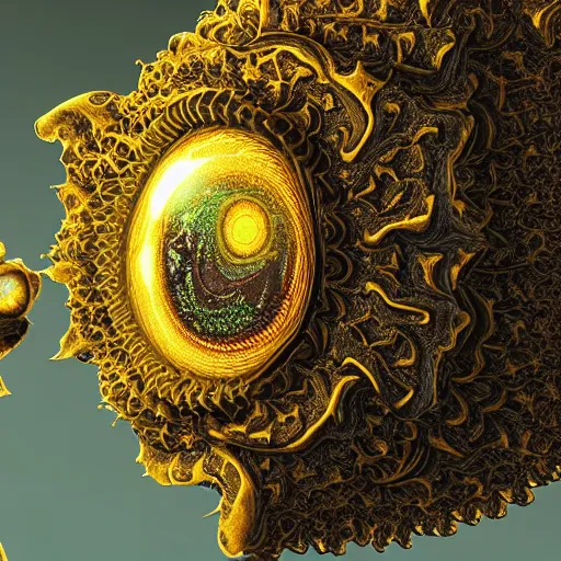 Image similar to human soul, nature, mandelbrot fractal, veins, arteries, eyes, intricate, golden ratio, full frame, microscopic, elegant, highly detailed, ornate, ornament, sculpture, elegant , luxury, beautifully lit, ray trace, unreal, eye fish lens, 3d, PBR, radial symmetry, in the style of peter Gric and Romero Ressendi