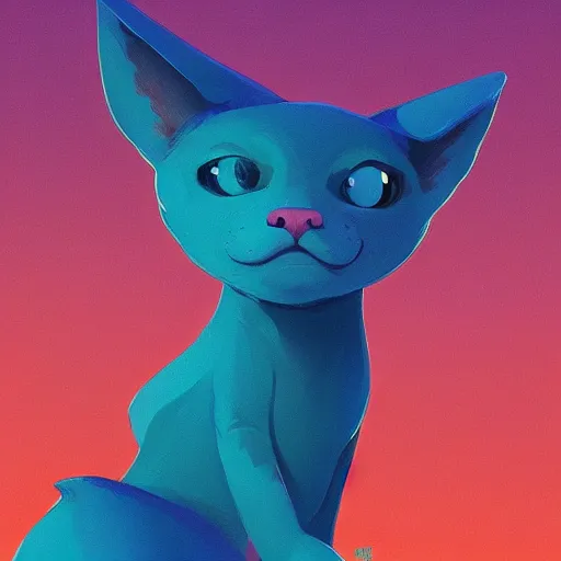 Image similar to face icon stylized minimalist catdog, loftis, cory behance hd by jesper ejsing, by rhads, makoto shinkai and lois van baarle, ilya kuvshinov, rossdraws global illumination