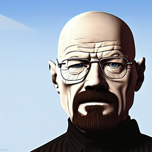 Image similar to walter white in minecraft, 4 k, high resolution, illustration, ray tracing, 3 0 9 0