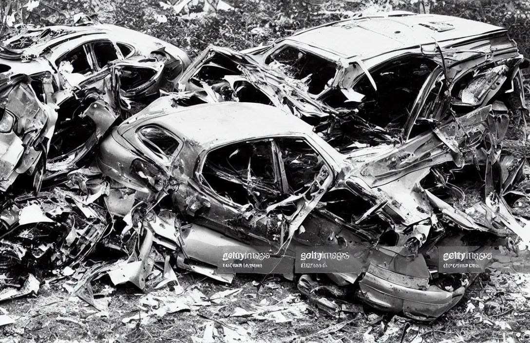 Image similar to The deadliest car crash, no survivors, news photo