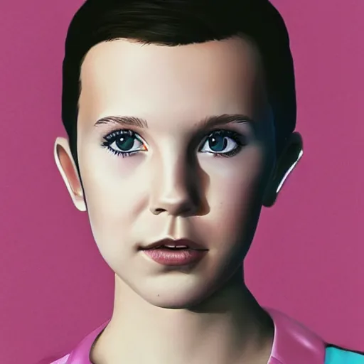 Image similar to epic portrait of millie bobby brown