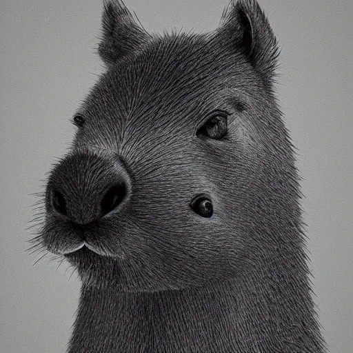 Image similar to anthropomorphic capybara, detailed, furaffinity