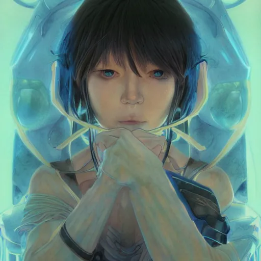 Image similar to prompt : ragnarok online portrait soft light painted by james jean and katsuhiro otomo and erik jones, inspired by akira anime, smooth face feature, intricate oil painting, high detail illustration, sharp high detail, manga and anime 1 9 9 9