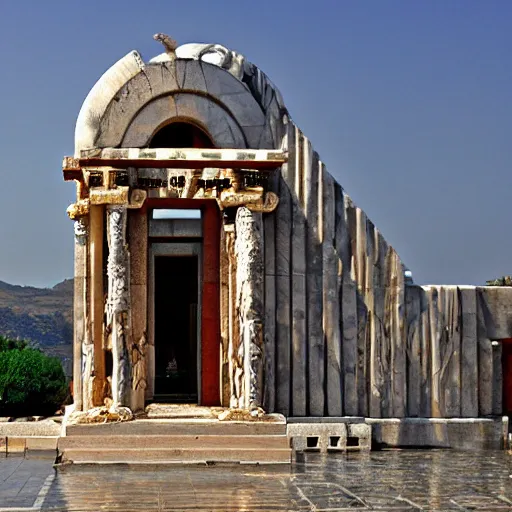 Prompt: a beautiful temple dedicated to zeus, award winning photograph