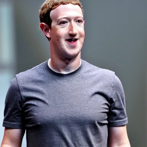 Image similar to Mark Zuckerberg as a Human, What Mark Zuckerberg would look like if he was a human being.