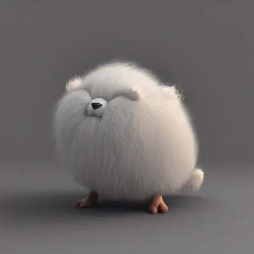 Image similar to a fluffy creature , concept art, trending on artstation 3D.