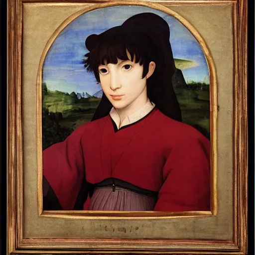 Prompt: 1 6 th century renaissance portrait of megumin, by raphael