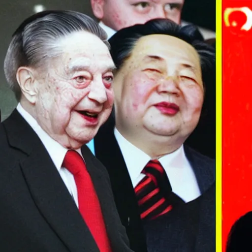 Image similar to george soros dressed as mao tse dong