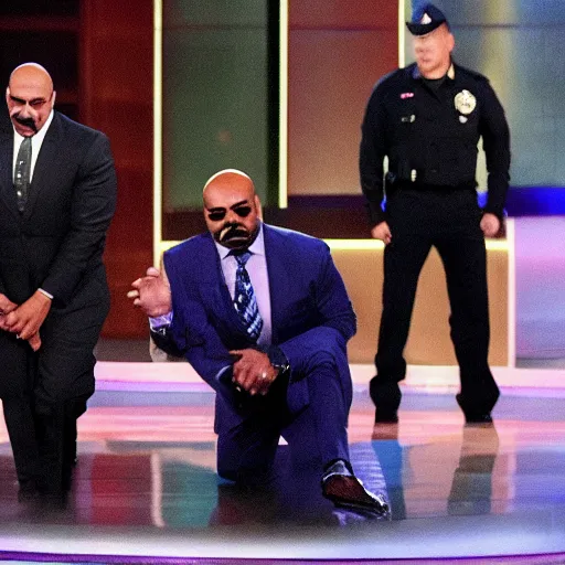 Image similar to FBI arresting Steve harvey