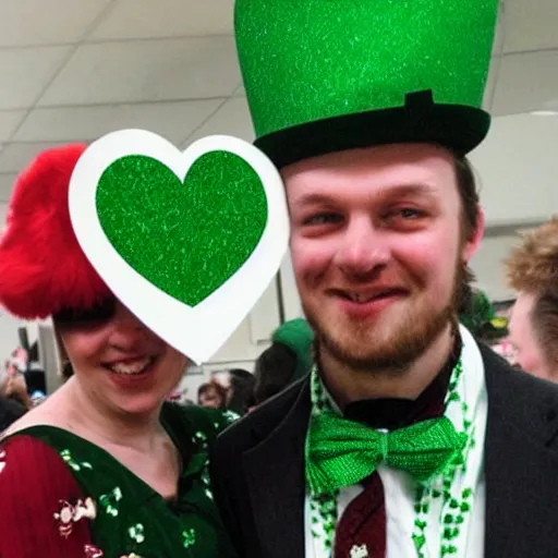 Prompt: valentine's day and saint patrick's day combined into one holiday