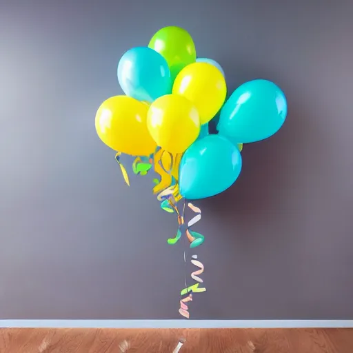 Image similar to plenty of birthday balloons with a smiley face