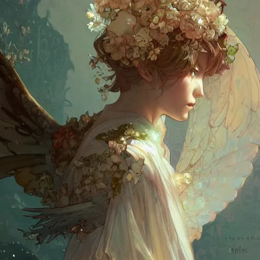 Image similar to beautiful angelic seductive fairy, fantasy, intricate, cinematic lighting, highly detailed, digital painting, artstation, smooth, sharp focus, illustration, art by Akihiko Yoshida, Greg Rutkowski and Alphonse Mucha, by Pixar