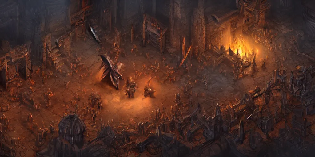 Image similar to Diablo 2, CG, fanart, digital artwork, illustration of Tristram