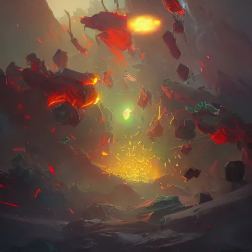 Image similar to arcane style bomb, bomb explosion, 💣 💥, bright art masterpiece artstation. 8k, sharp high quality artwork in style of Jose Daniel Cabrera Pena and Greg Rutkowski, concept art by Tooth Wu, blizzard warcraft artwork, hearthstone card game artwork, exploding, grenade explosion