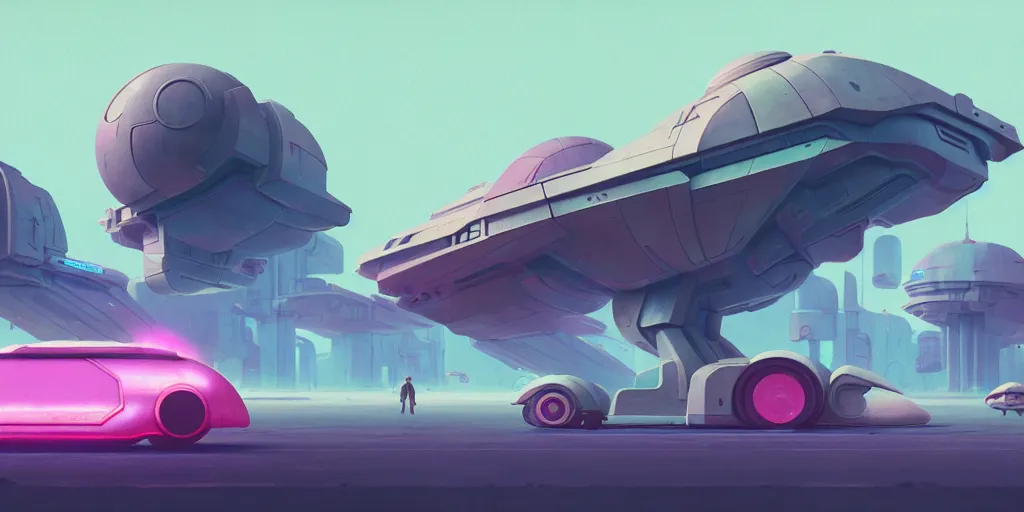 Image similar to hard surface shape form exploration, detailed, artstation, 8 k, sci - fi, pastel colors, props, panel, concept, simon stalenhag, in watercolor gouache detailed paintings, moebius, blueprint, building, modular, speeder, vehicles, pod racer, spaceship