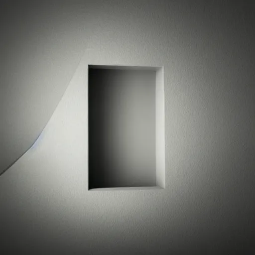 Image similar to a lightbeam trough a small window in a dark room