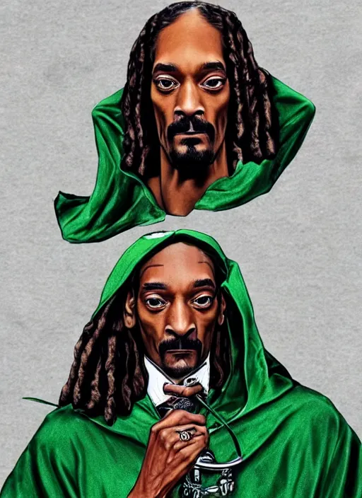 Prompt: Snoop dogg wizard gendolf lord of the rings