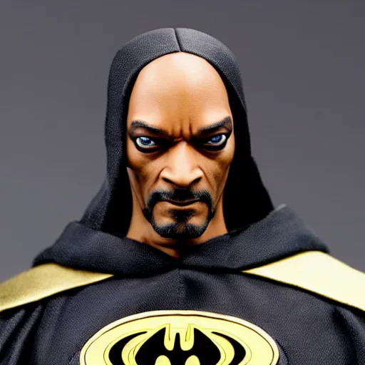 Image similar to statue of snoop dog as batman by hot toys