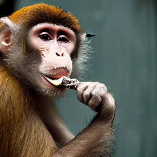 Image similar to monkey smoking a joint