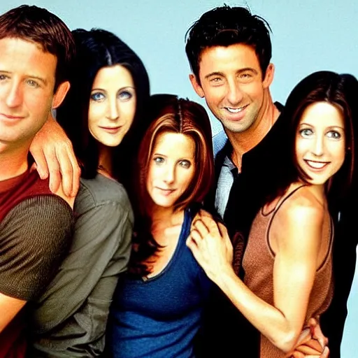 Prompt: cast of friends appearing in the walking dead