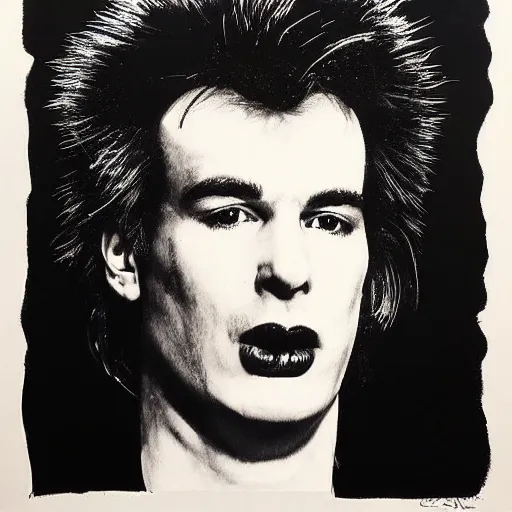 Prompt: sid vicious by andy warhol