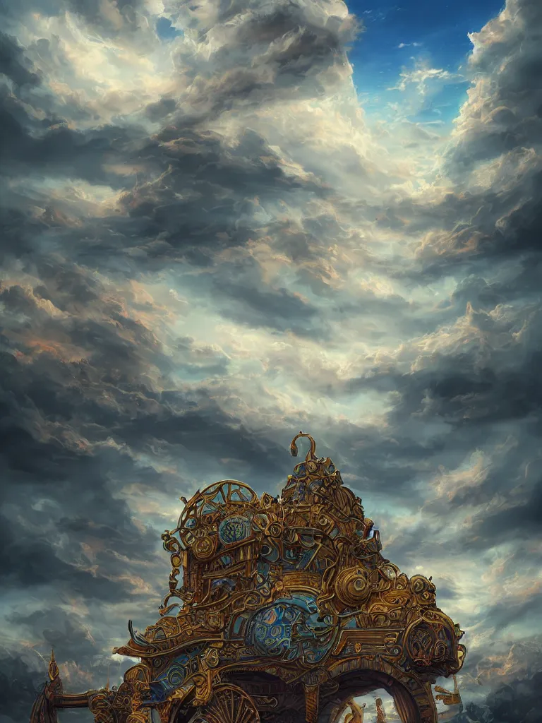 Image similar to I get to the airport. wide view ,nice clouds, godray, fantasy, intricate, richly detailed colored 3D illustration with background completely , Artgerm highly detailed, digital painting, trending on artstation, sharp focus, , illustration,