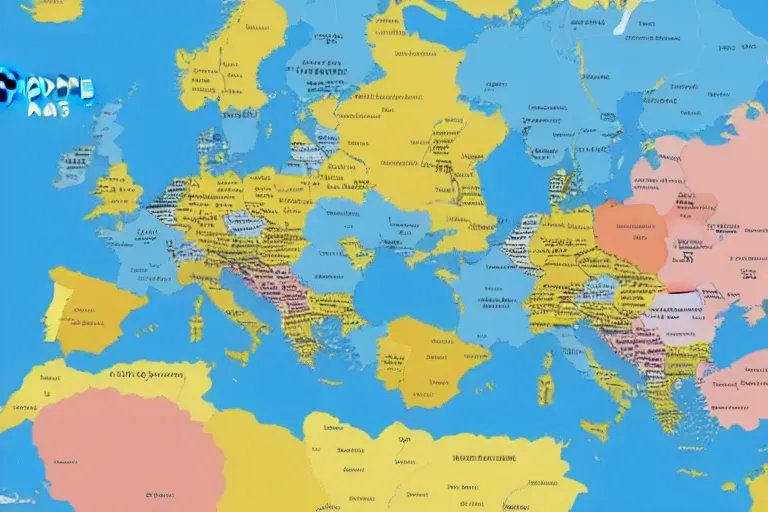 Prompt: a map of europe. trending on r / mapporn