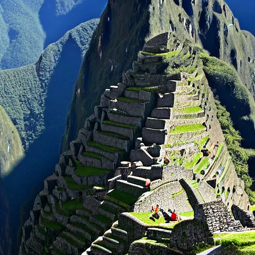 Image similar to Macchu Picchu full of New York City buildings, ultra hi resolution picture