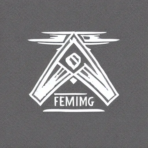 Prompt: herring formline art logo decal